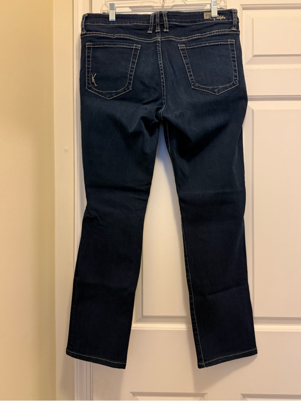 Kut from the Kloth Diana Skinny Dark Indigo Straight Leg Jeans Size 12 - Picture 2 of 3
